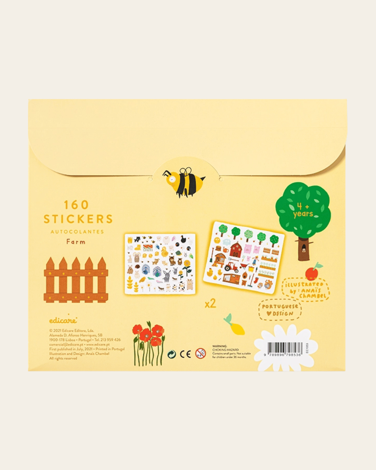 Farm - 160 Stickers by Edicare Editora
