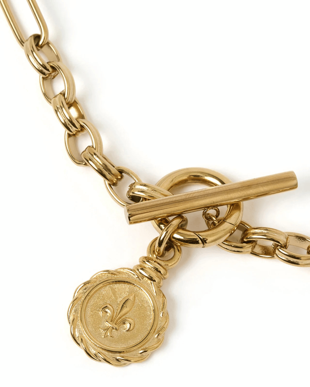 Fleur De Lis Gold Necklace by Arms of Eve