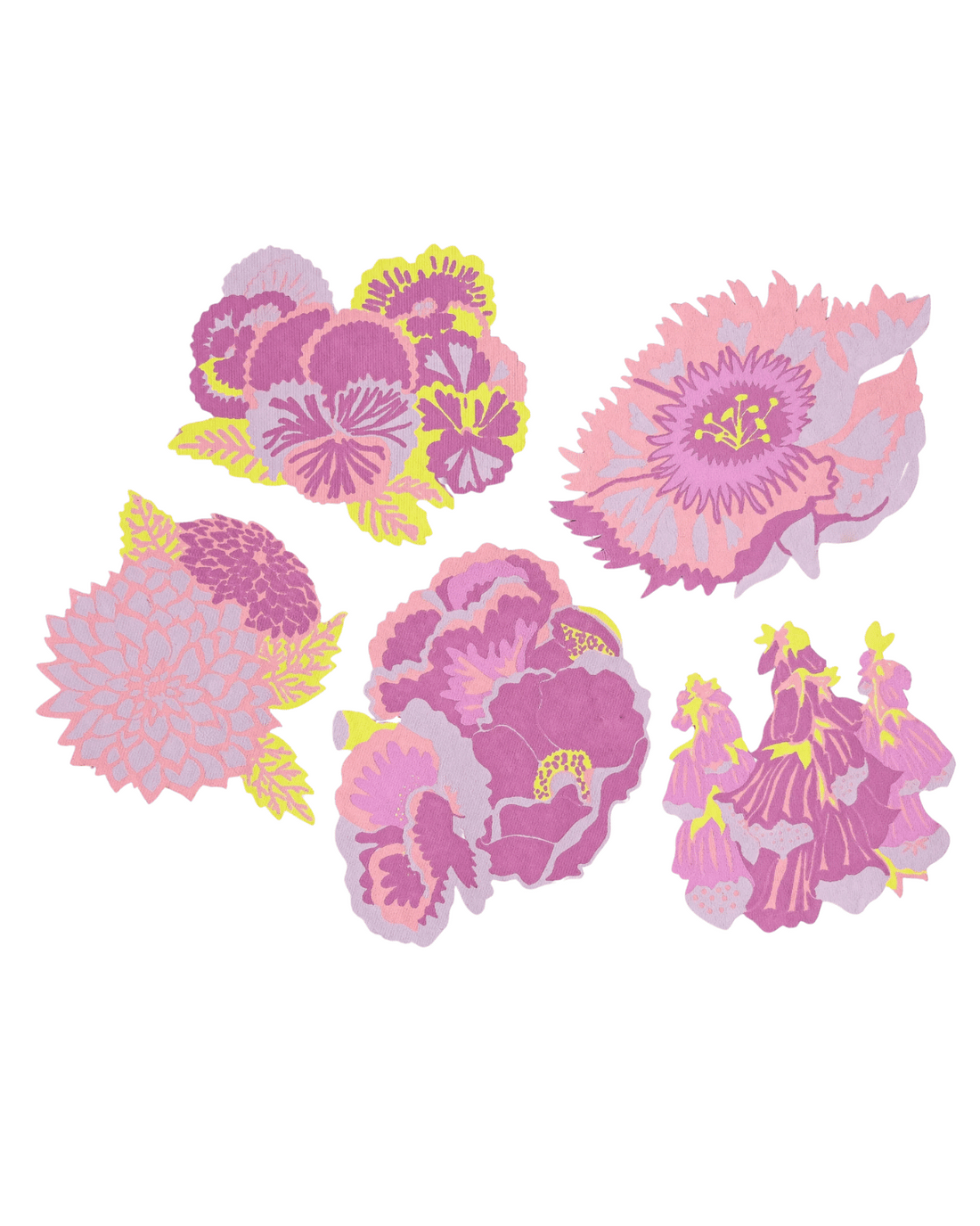 Floral Notelet Set by East End Press - pack of 5 greeting cards