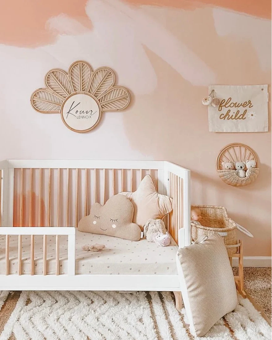 Imani Collective "Flower Child" Canvas Wall Banner. - Nursery Wall Art