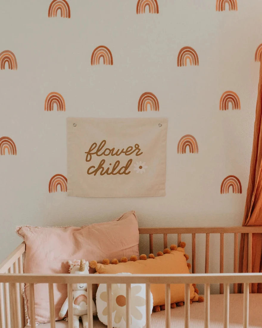 Imani Collective "Flower Child" Canvas Wall Banner. - Nursery Wall Art
