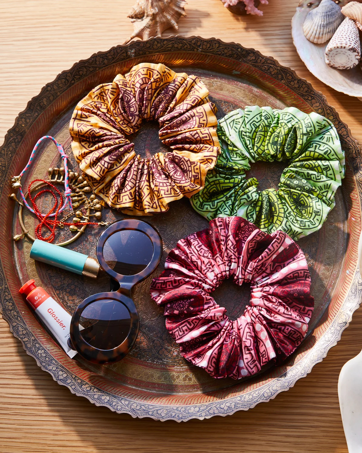 Gabriella Silk Scrunchie Set by Sage & Clare