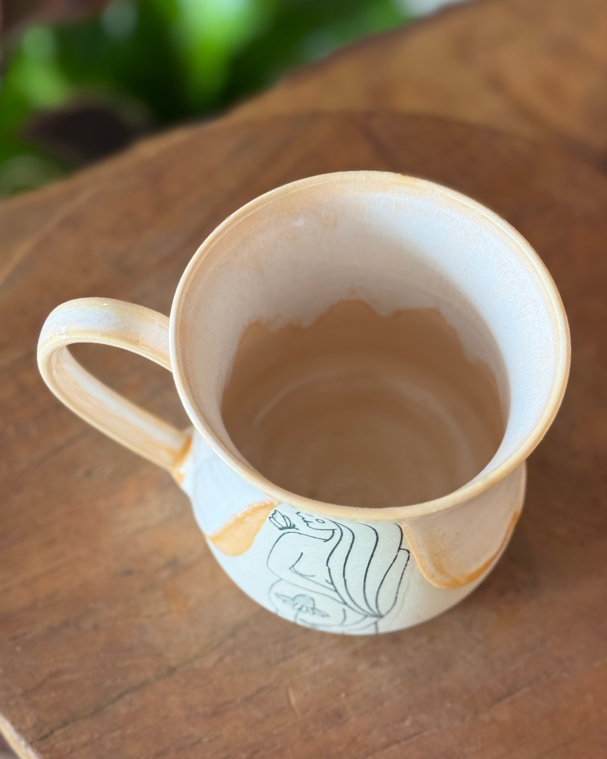 OAS Clay Creative Goddess Mama Mug - Orange