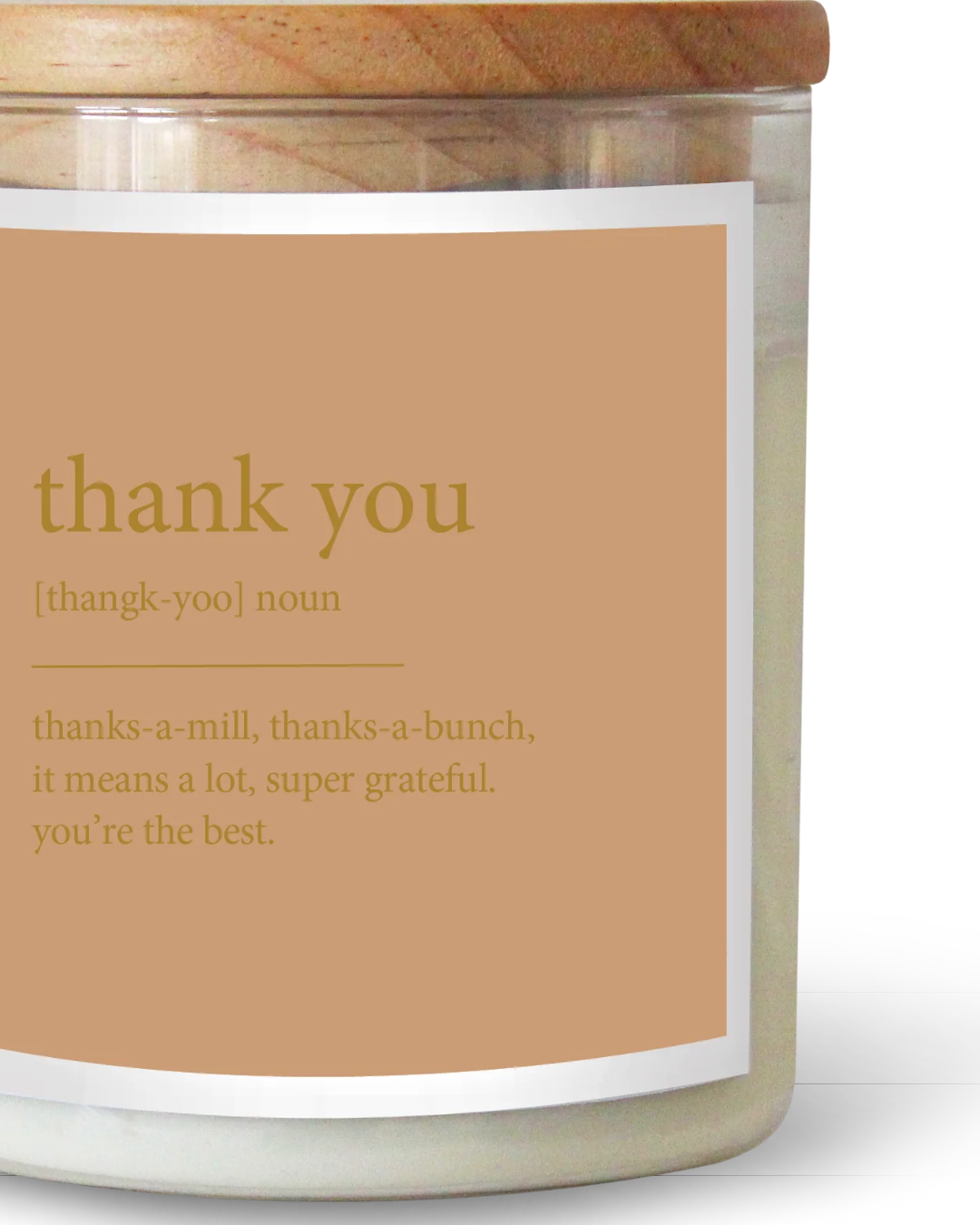 GOLDIE Dictionary Quote Candle - Thank You