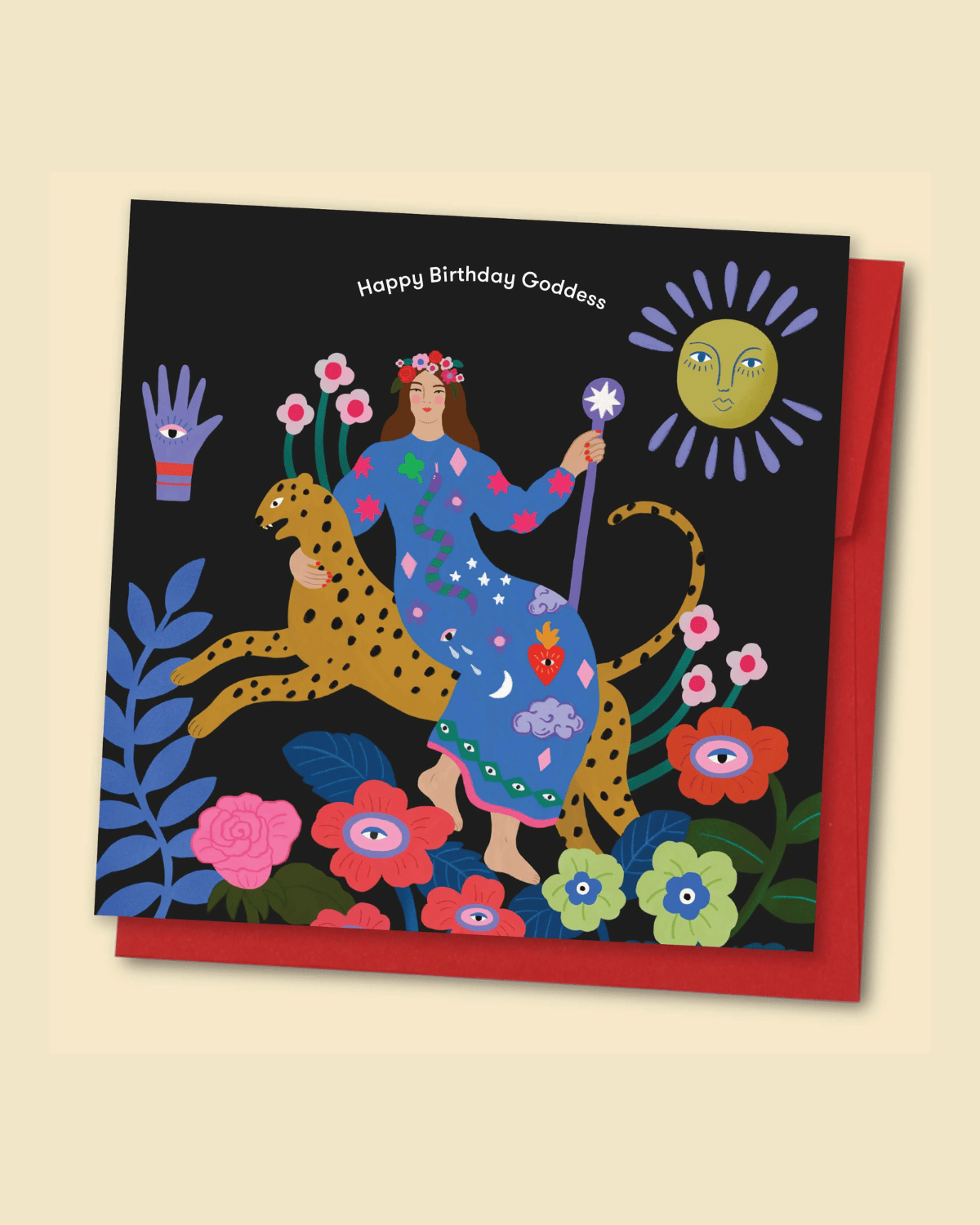 Happy Birthday Goddess Card - Constanza Goeppinger