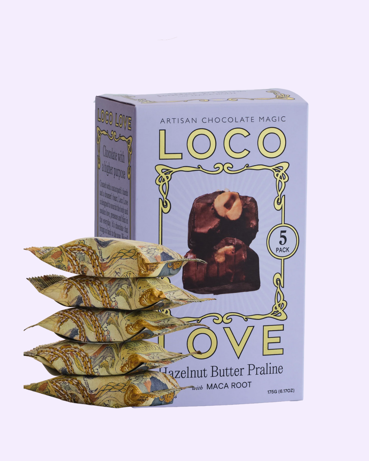 Loco Love Hazelnut Praline Chocolate - 5 Pack