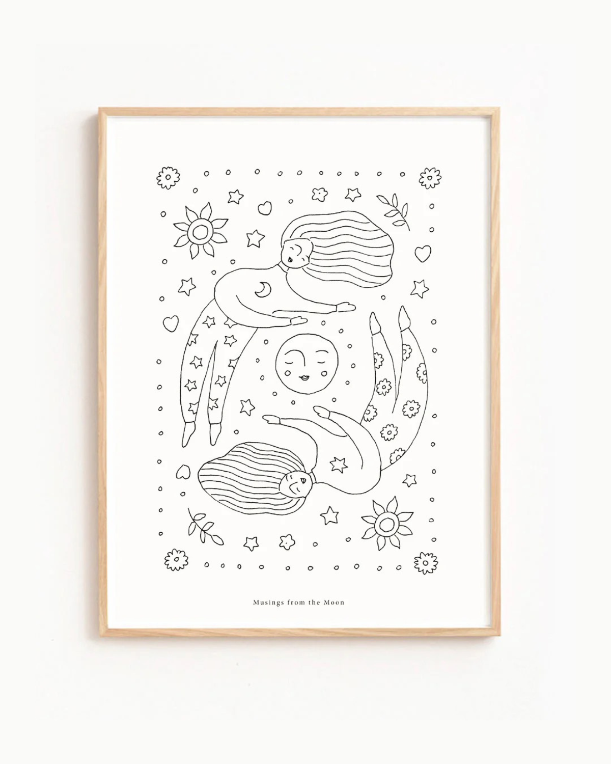 Illustrated Print - Moon Sisters by Musings from the Moon