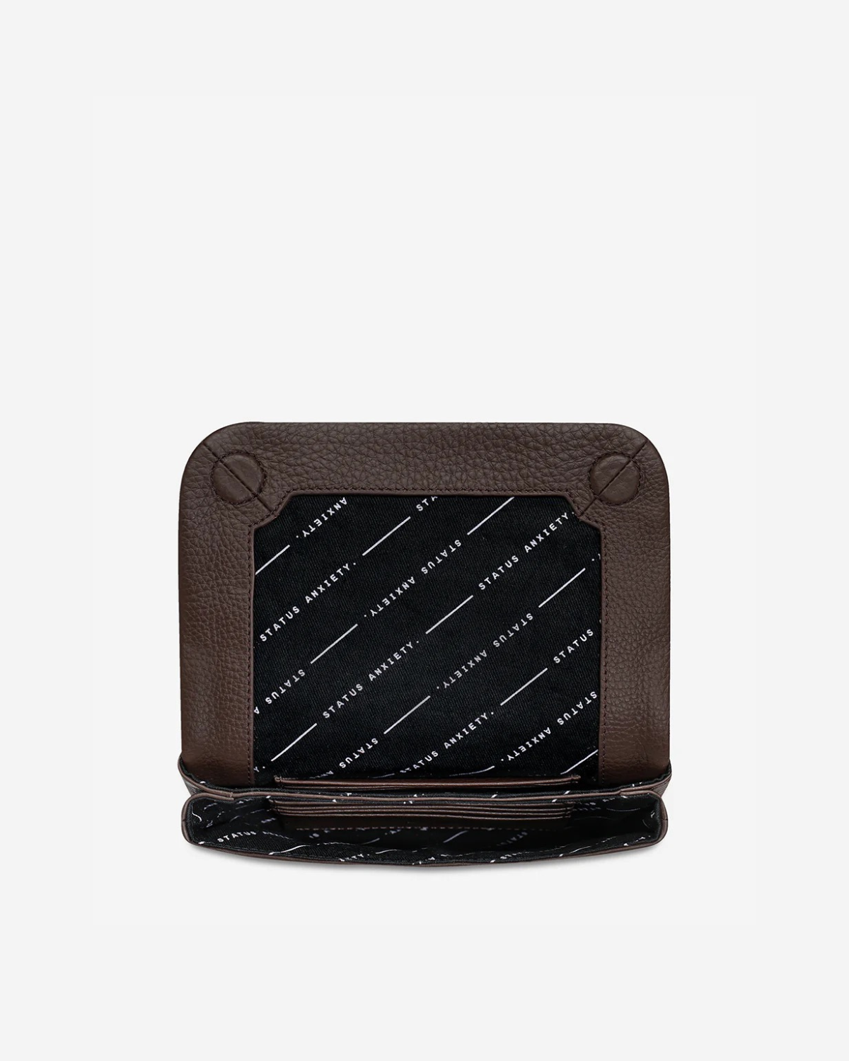 Status Anxiety Impermanent Leather Wallet - Cocoa