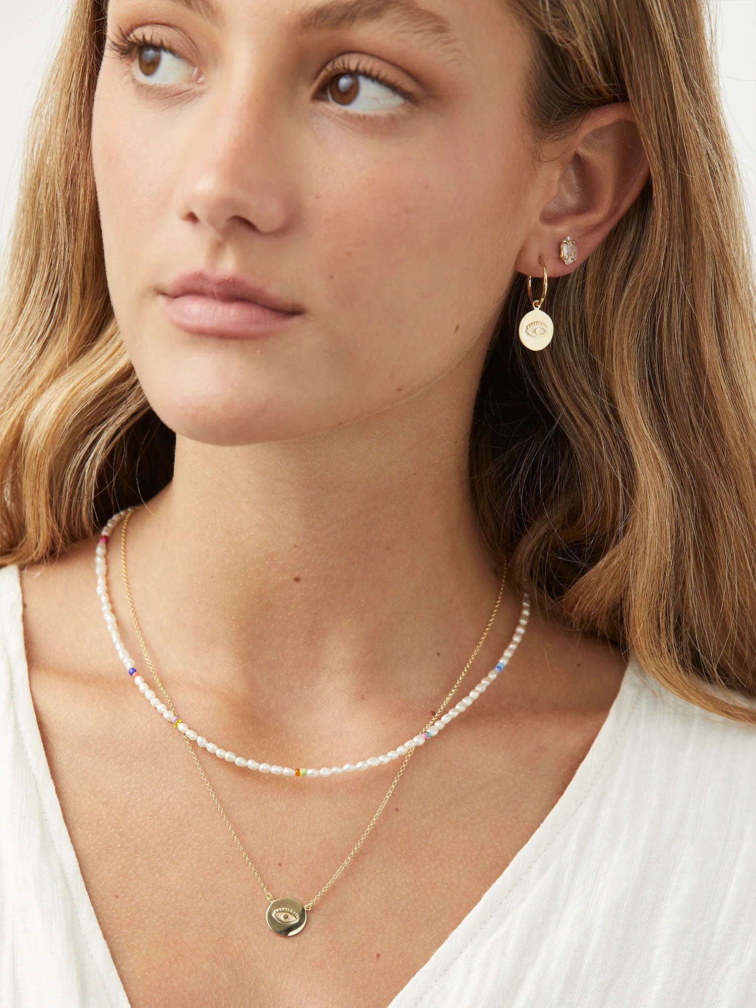 Krystle Knight Jewellery Inner Wisdom Necklace - Mini Evil Eye (Gold)