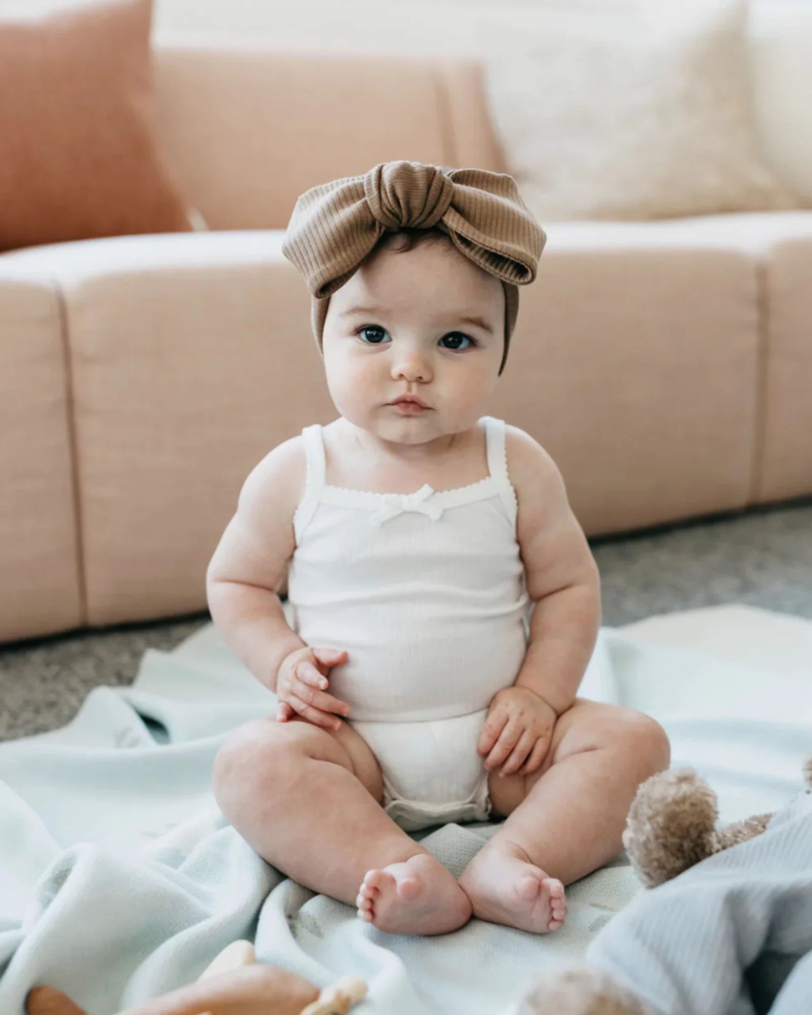 Organic Cotton Modal Singlet Bodysuit ~ Milk