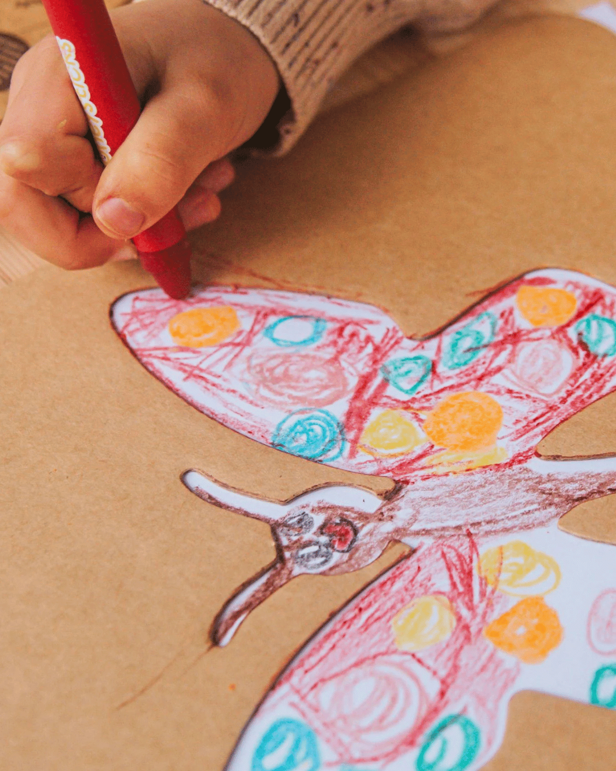 Jumbo Stencils and Beeswax Natural Crayons Activity Set by Honeysticks