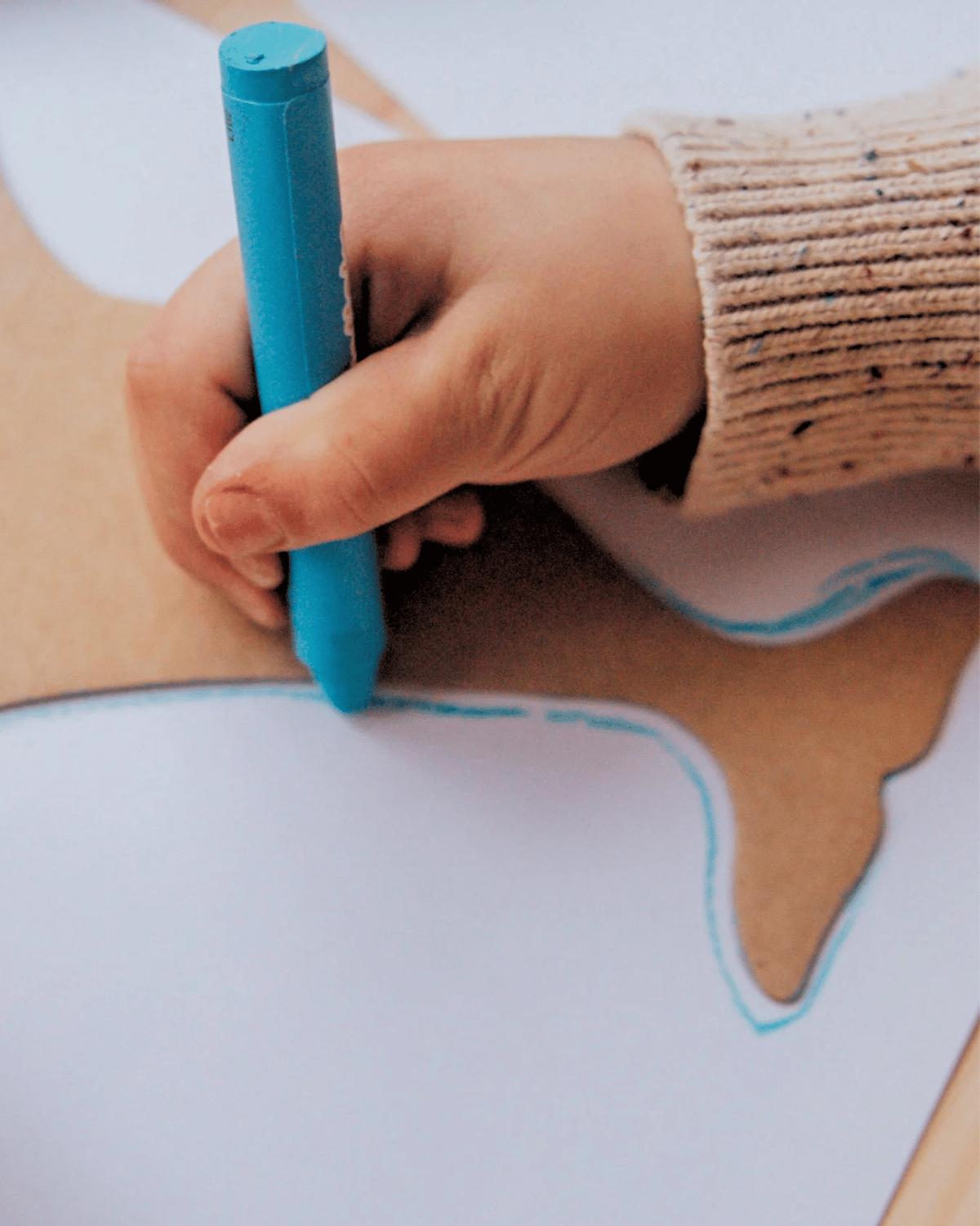 Jumbo Stencils and Beeswax Natural Crayons Activity Set by Honeysticks