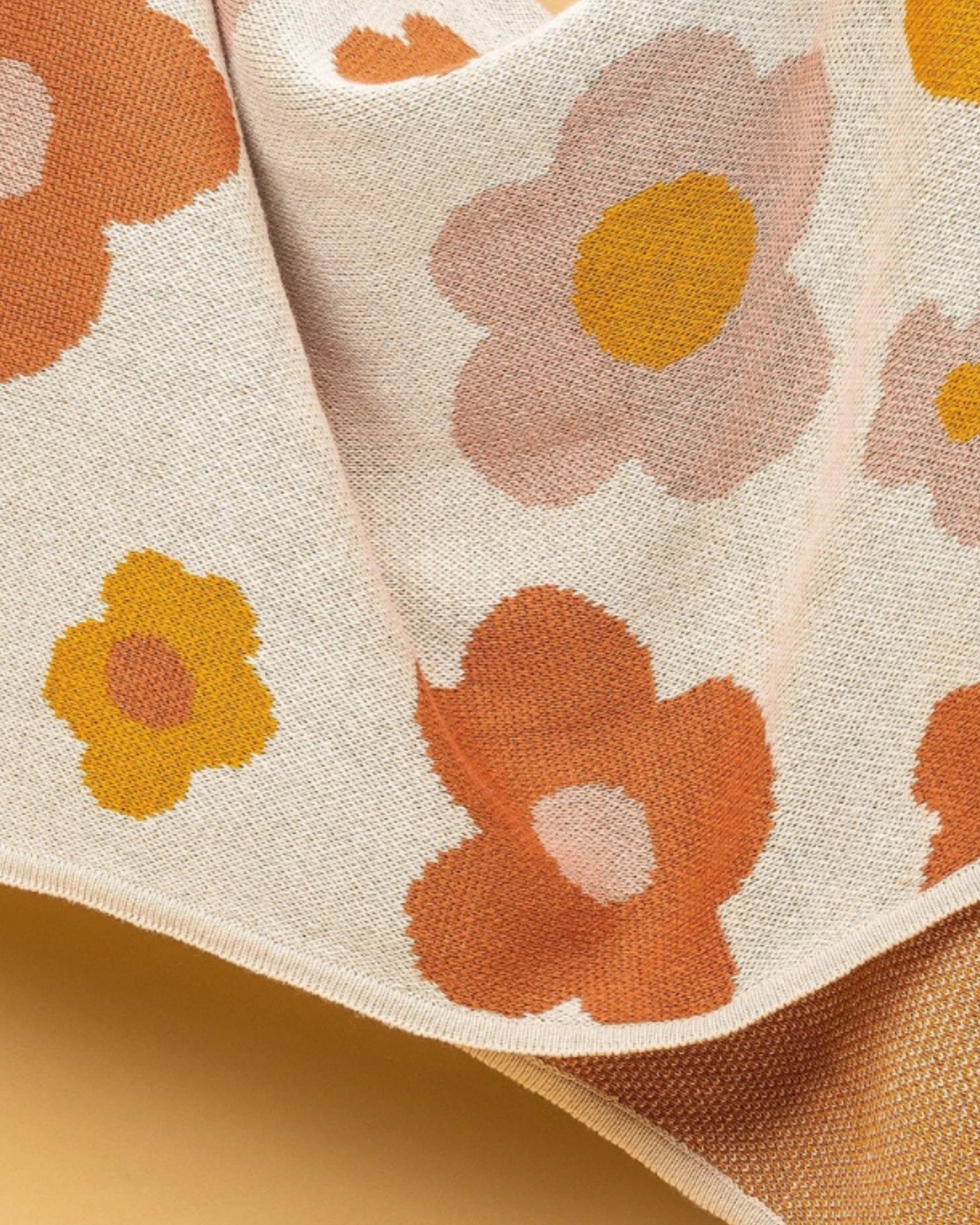 Organic Cotton Knitted Rainbow Baby Blanket by Kiin