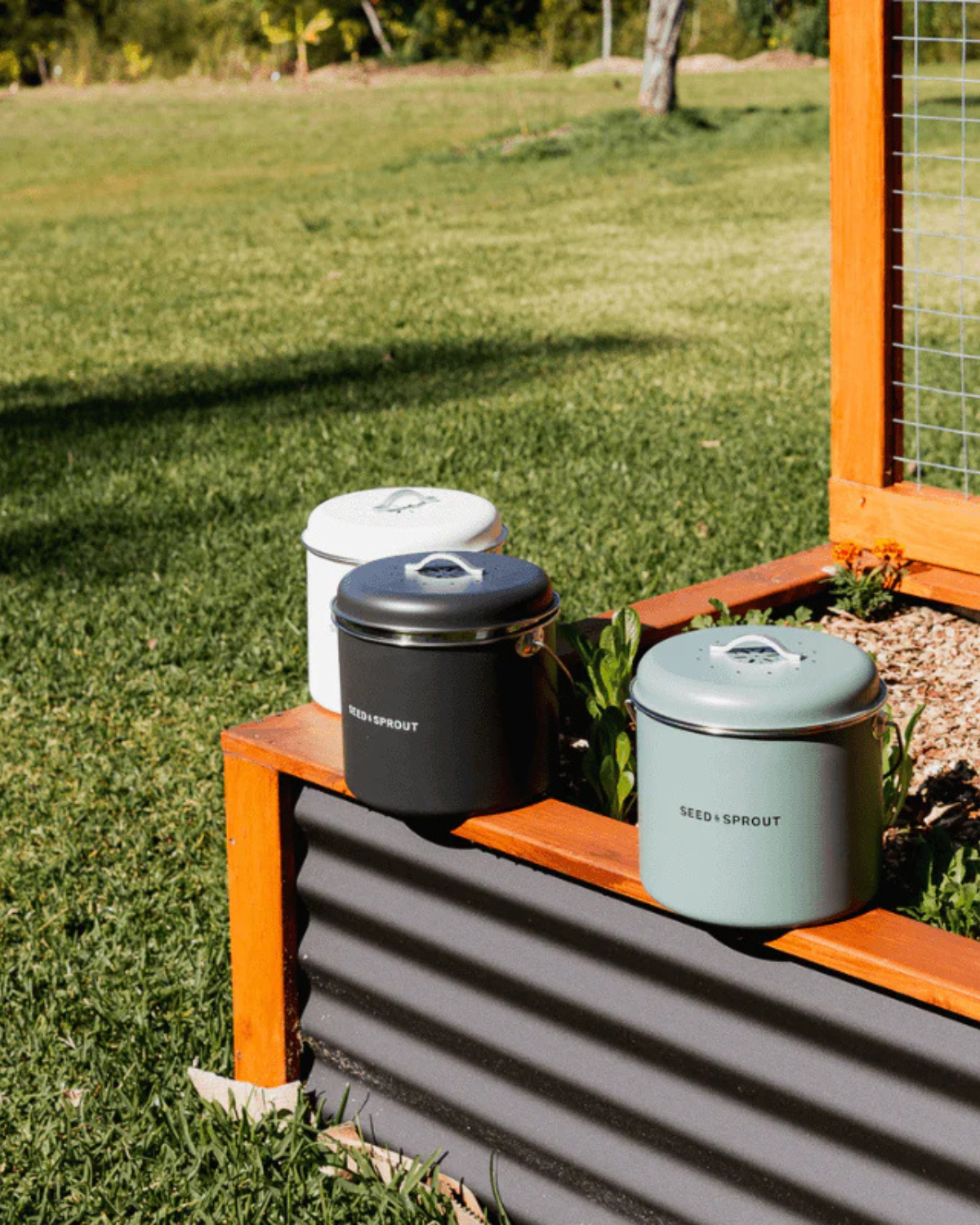 Seed & Sprout Kitchen Compost Bin - Eucalyptus