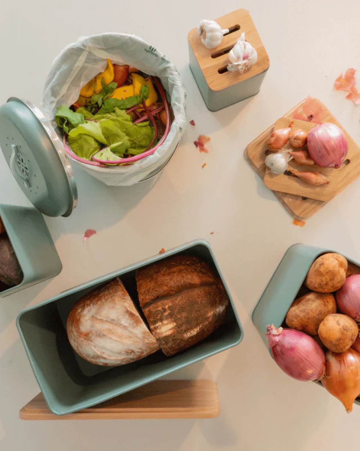 Seed & Sprout Kitchen Compost Bin - Eucalyptus