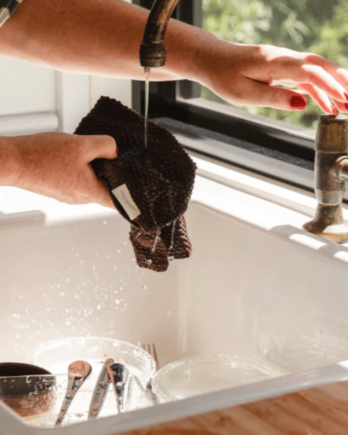 Seed & Sprout Knitted Dishcloths - Praline & Cocoa