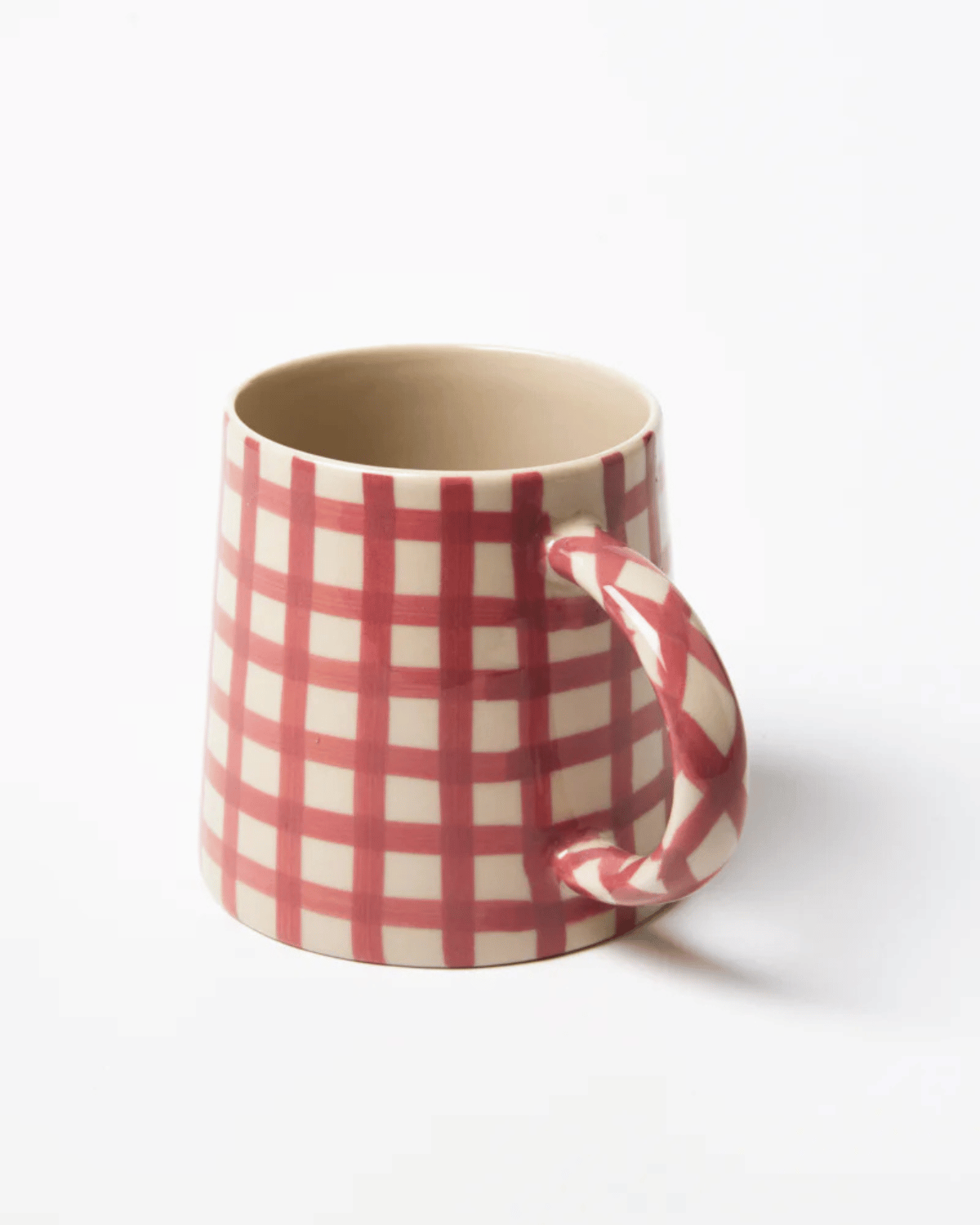 Larder Check Mug - Pink by Jones & Co