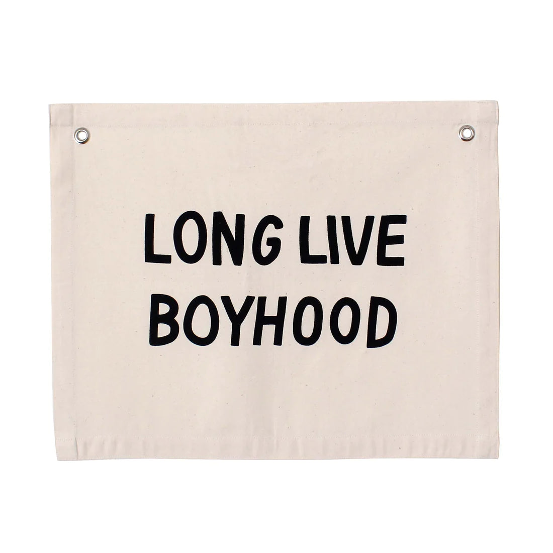 Imani Collective "Long Live Boyhood" Canvas Wall Banner - Quote Wall Banner for Kids Bedroom or Nursery Decor