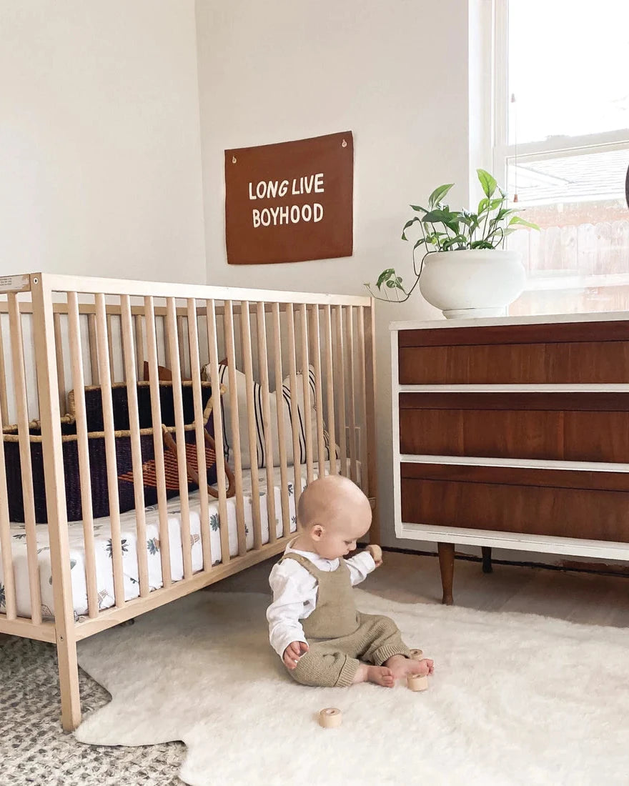 Imani Collective "Long Live Boyhood" Canvas Wall Banner - Quote Wall Art for Kids Bedroom or Nursery