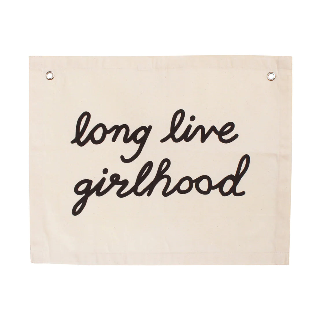 Imani Collective "Long Live Girlhood Banner" Canvas Wall Banner.