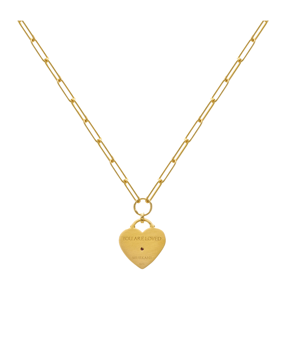 Love You Large Heart Necklace by Murkani