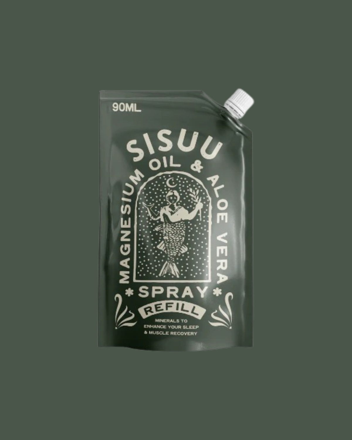 Magnesium Oil & Aloe Vera Recovery Spray Refill Satchel (90ml) By SISUU