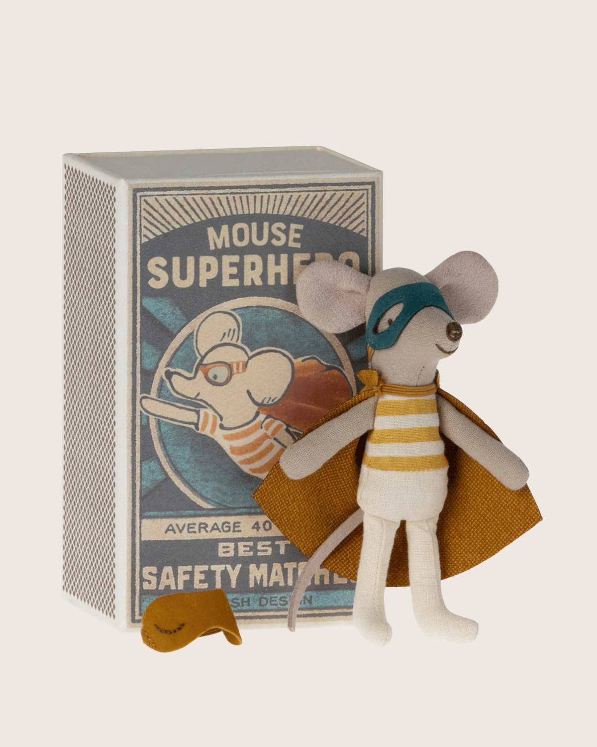 Maileg Super Hero Mouse in Matchbox