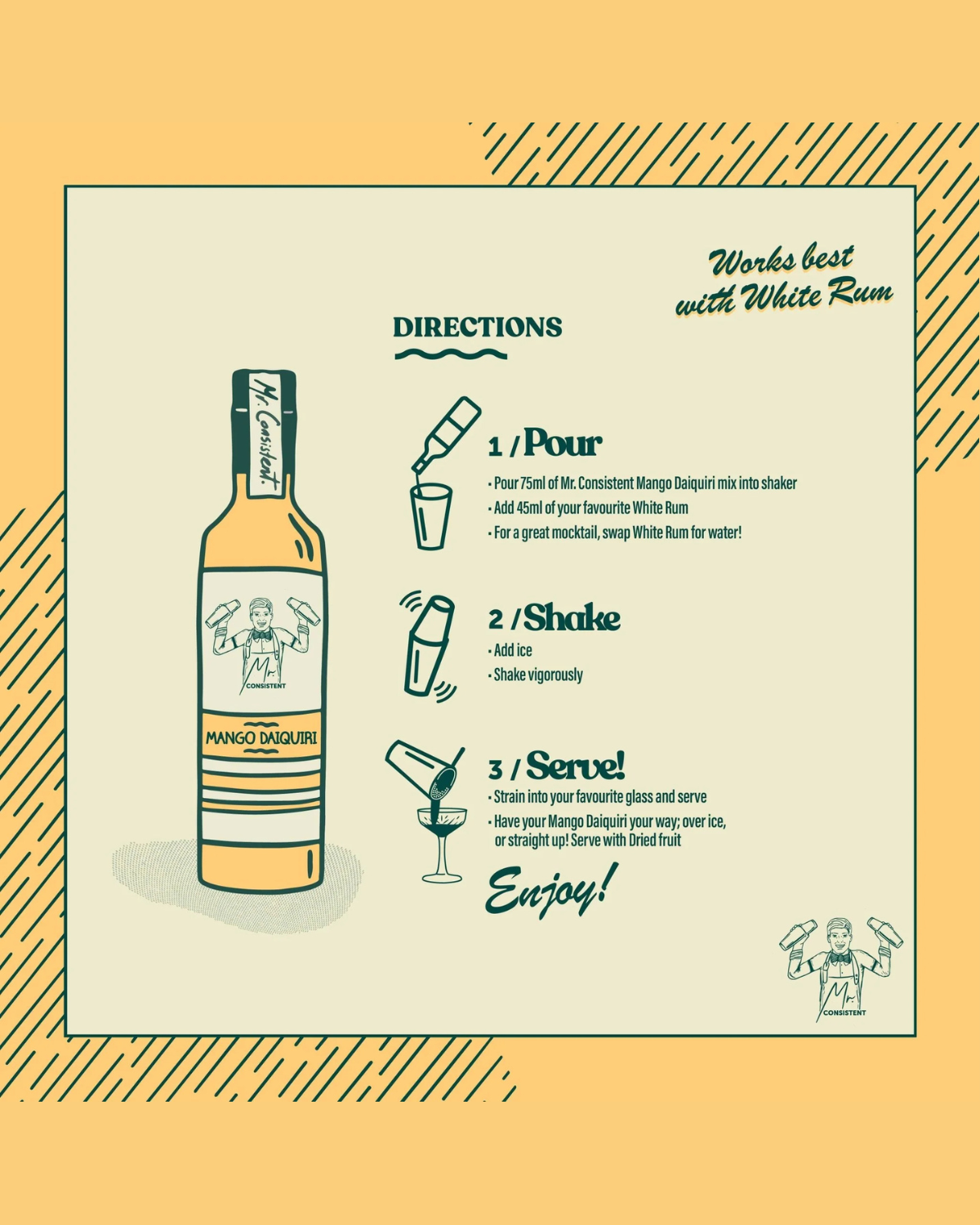 MR. CONSISTENT ❘ Mango & Lime Daiquiri Cocktail Mixer (10 Serves)
