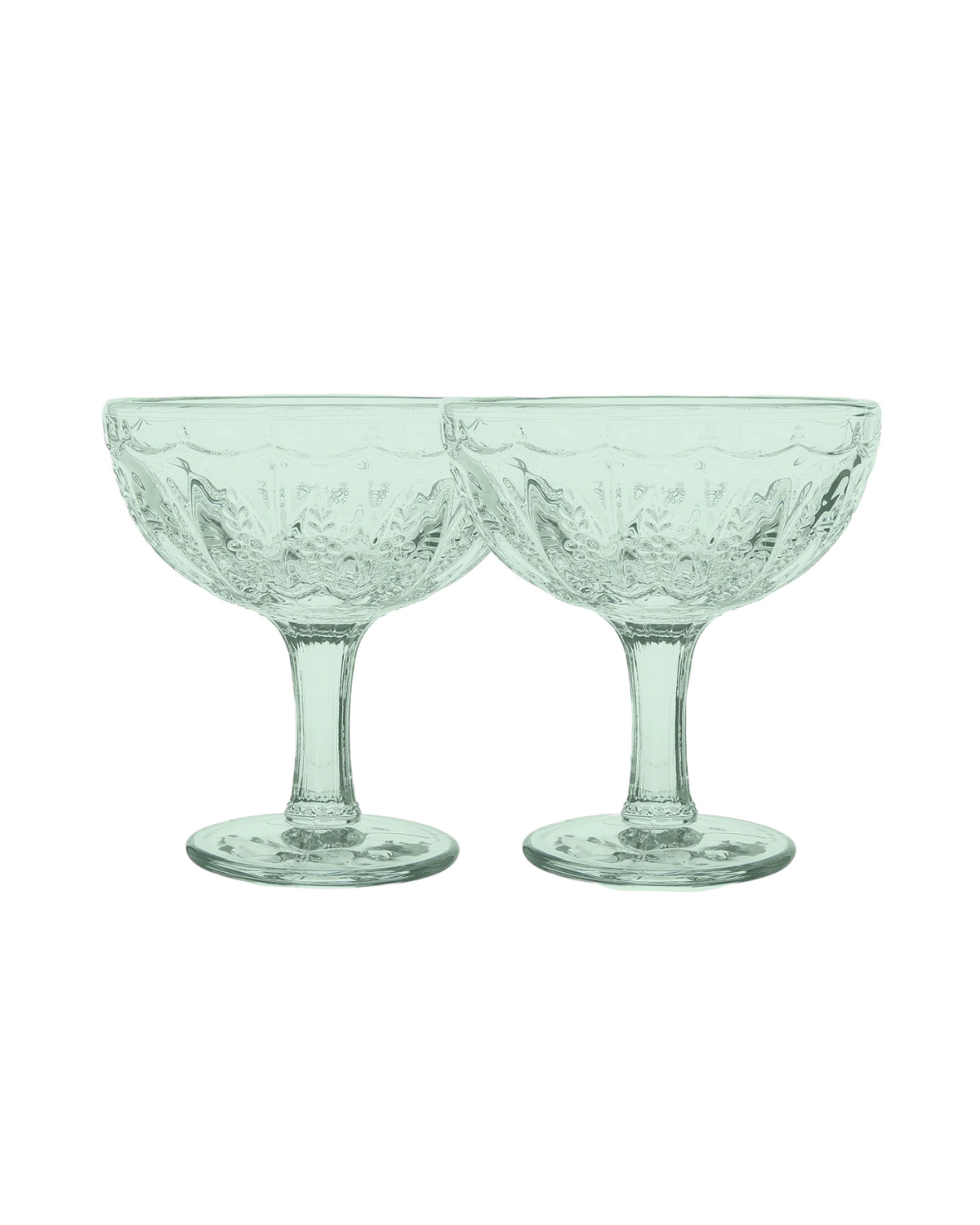 Wandering Folk Margarita Glass - Peppermint (Set of 2)