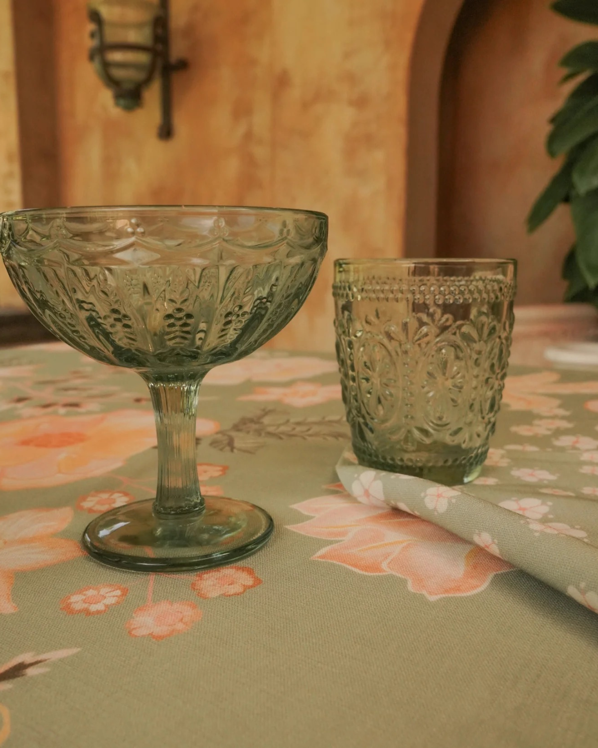 Wandering Folk Margarita Glass - Peppermint (Set of 2)