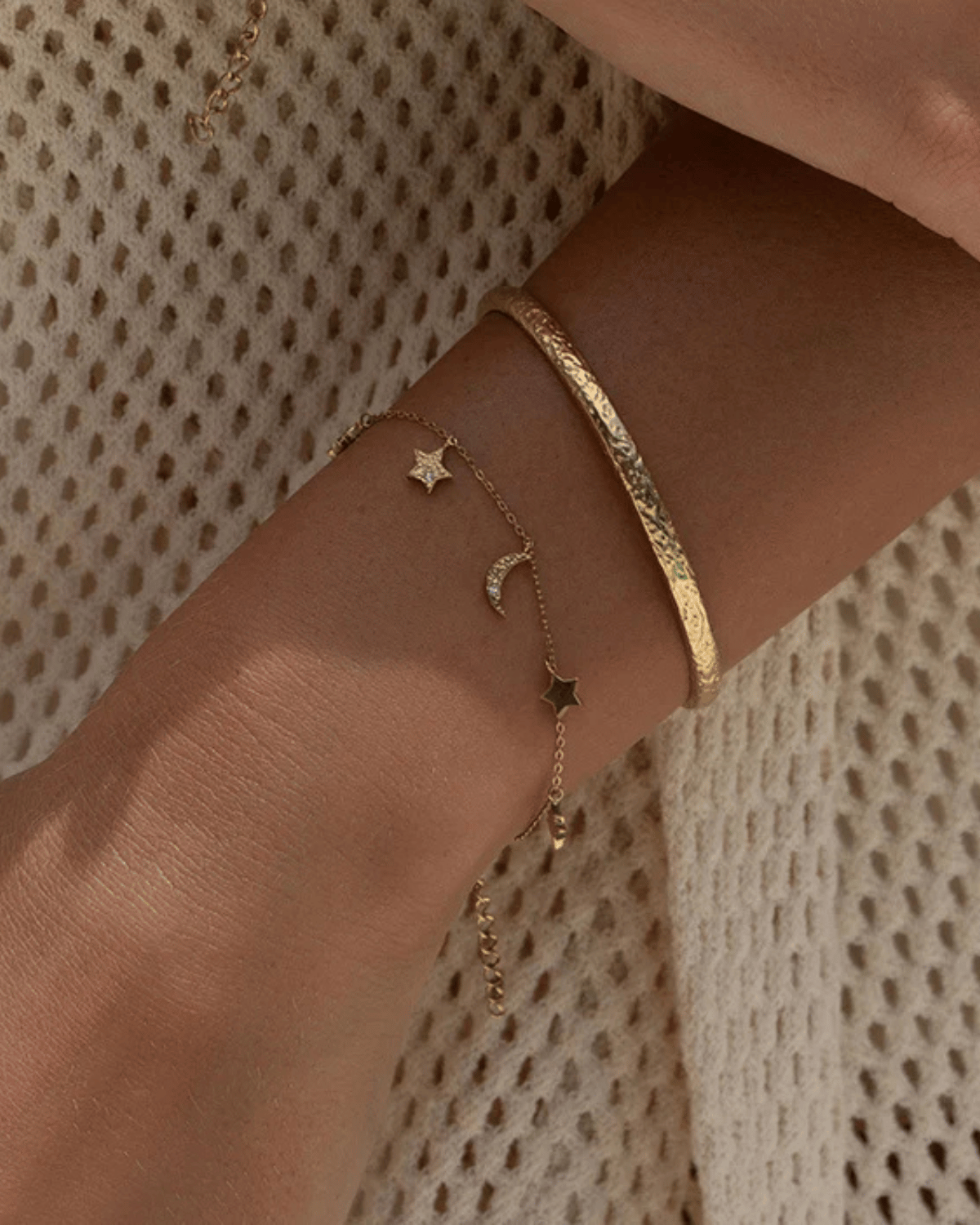 Moondust Gold Charm Bracelet