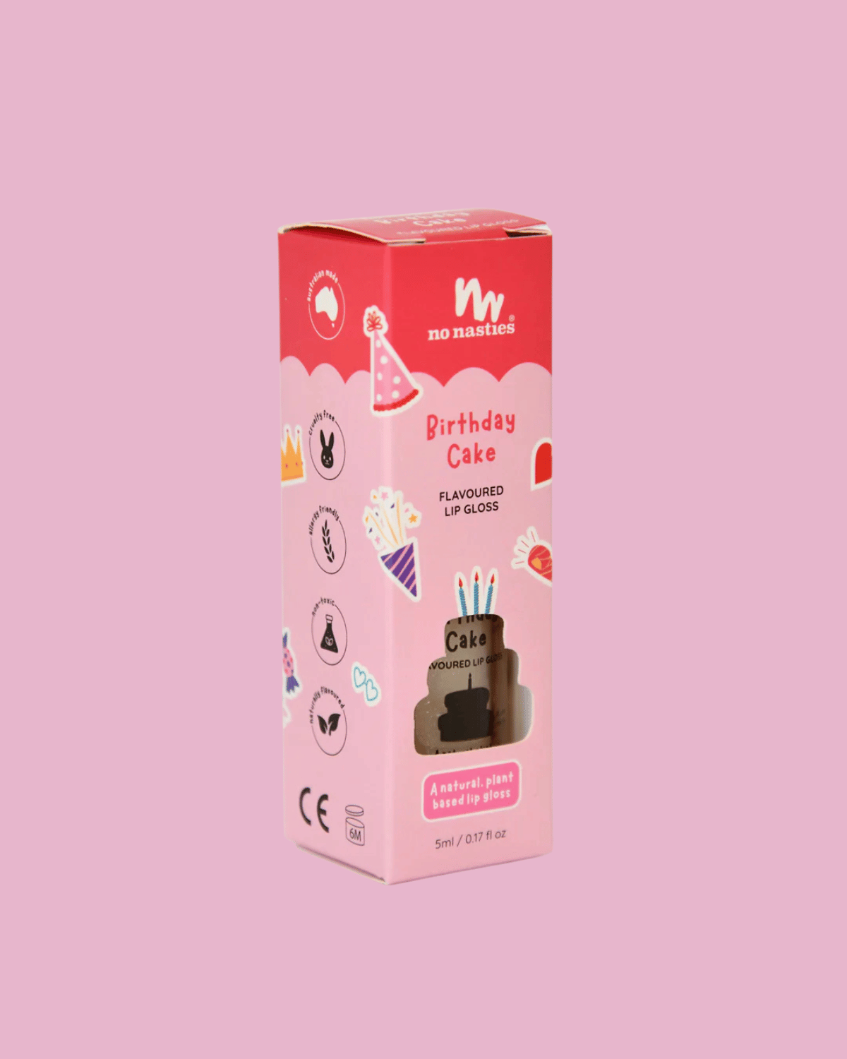 Natural Kids Lip Gloss - Birthday Cake No Nasties