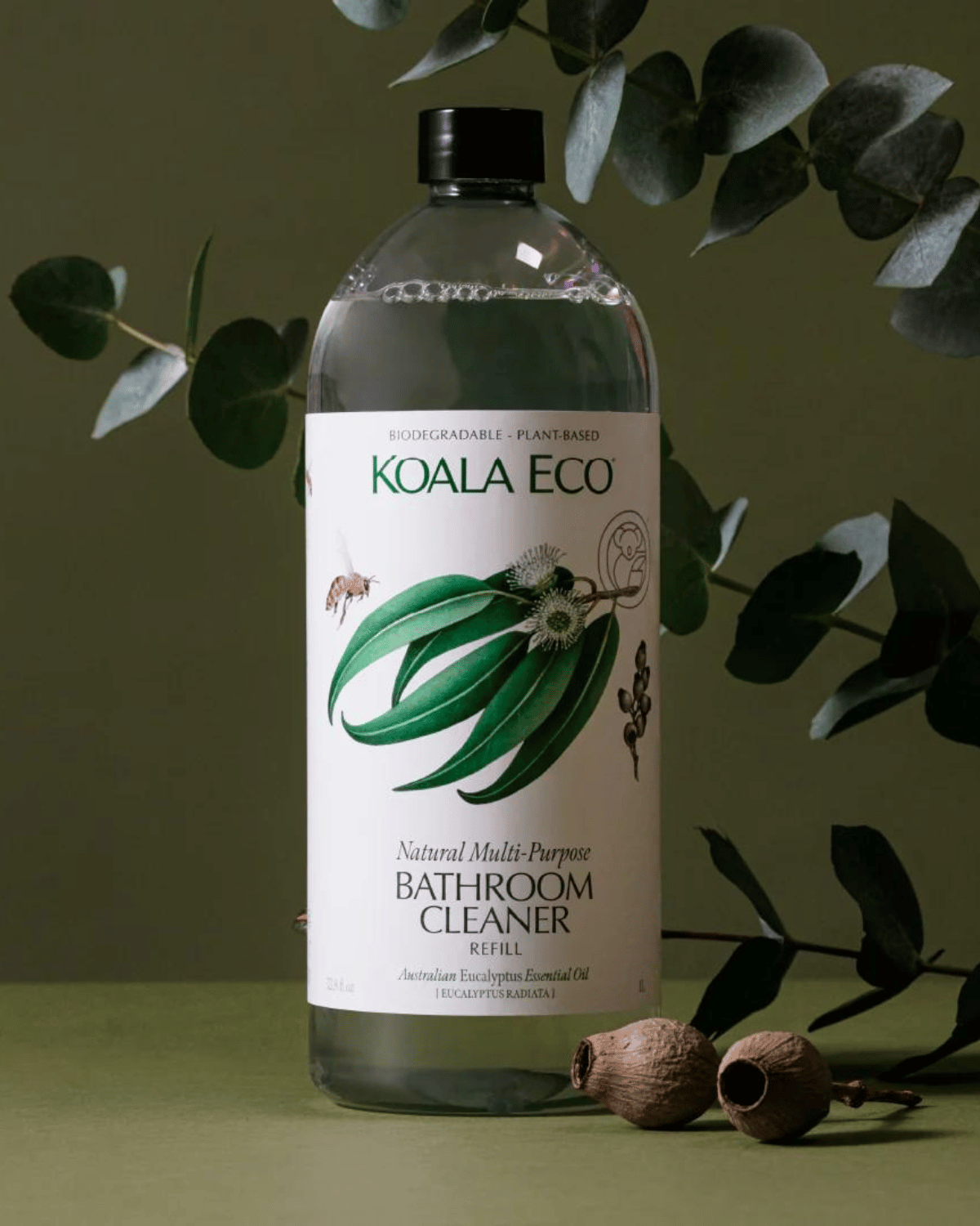 Natural Multi-Purpose Bathroom Cleaner by Koala Eco - Eucalyptus (1L Refill)