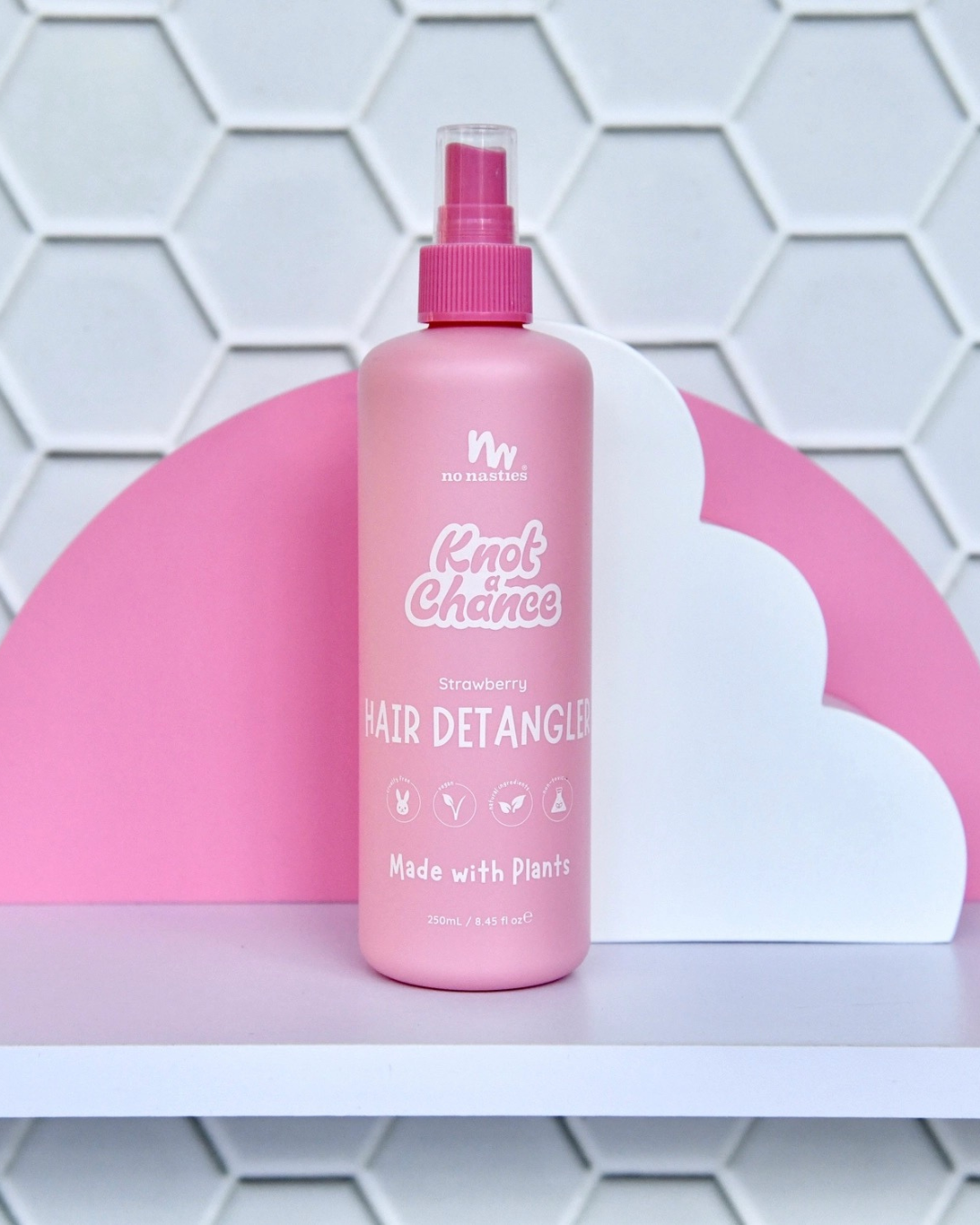 Natural Plant Based Hair Detangler in Strawberry by No Nasties