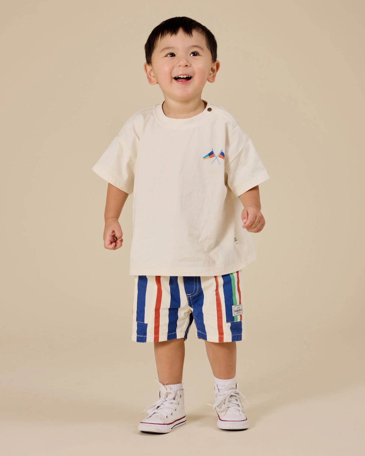 Goldie + Ace - Kids Nautical Flag Oversized T-Shirt