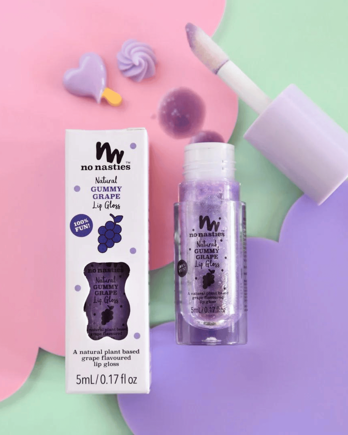 Natural Kids Lip Gloss Wands - Gummy Grape by No Nasties đ