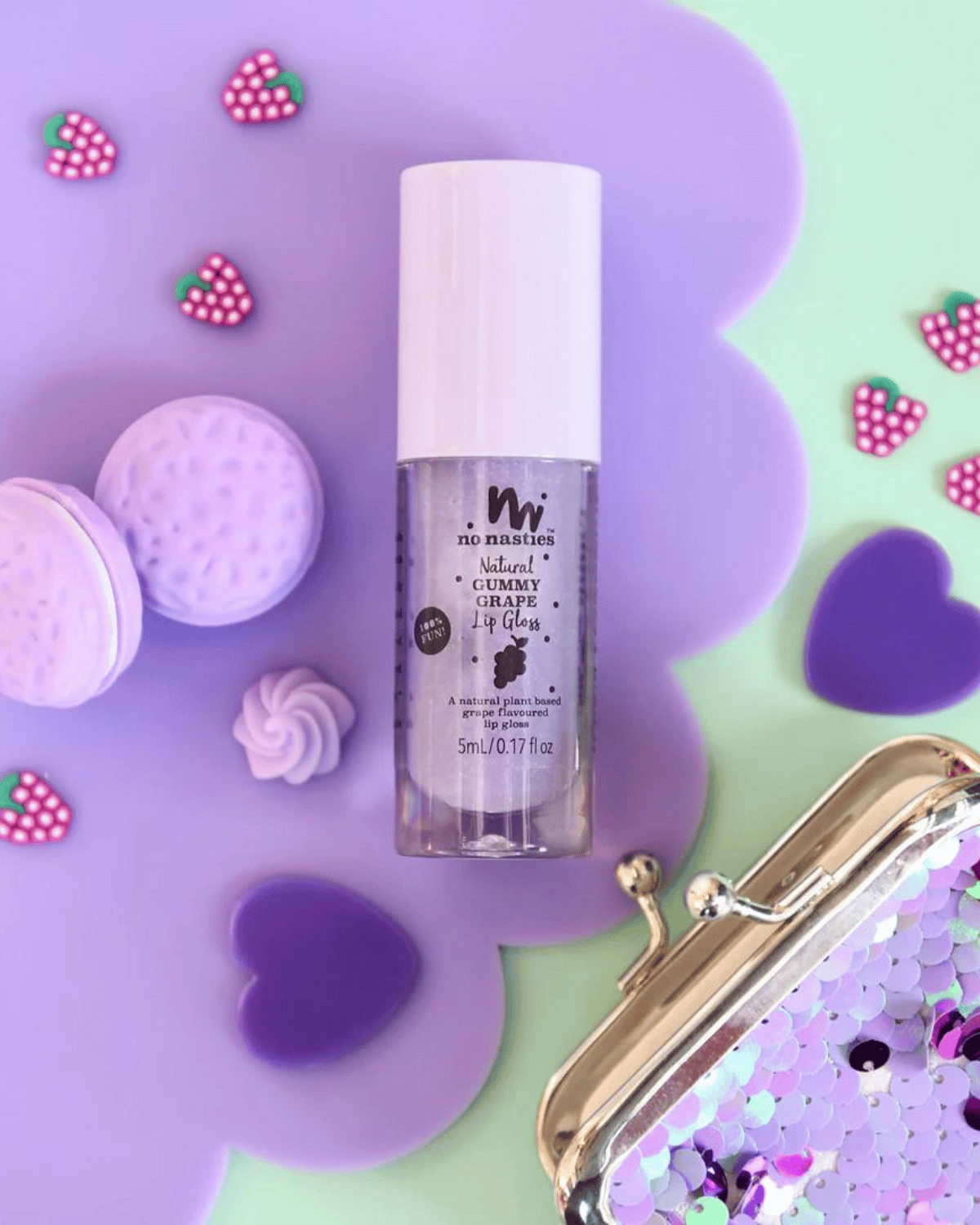 Natural Kids Lip Gloss Wands - Gummy Grape by No Nasties đ