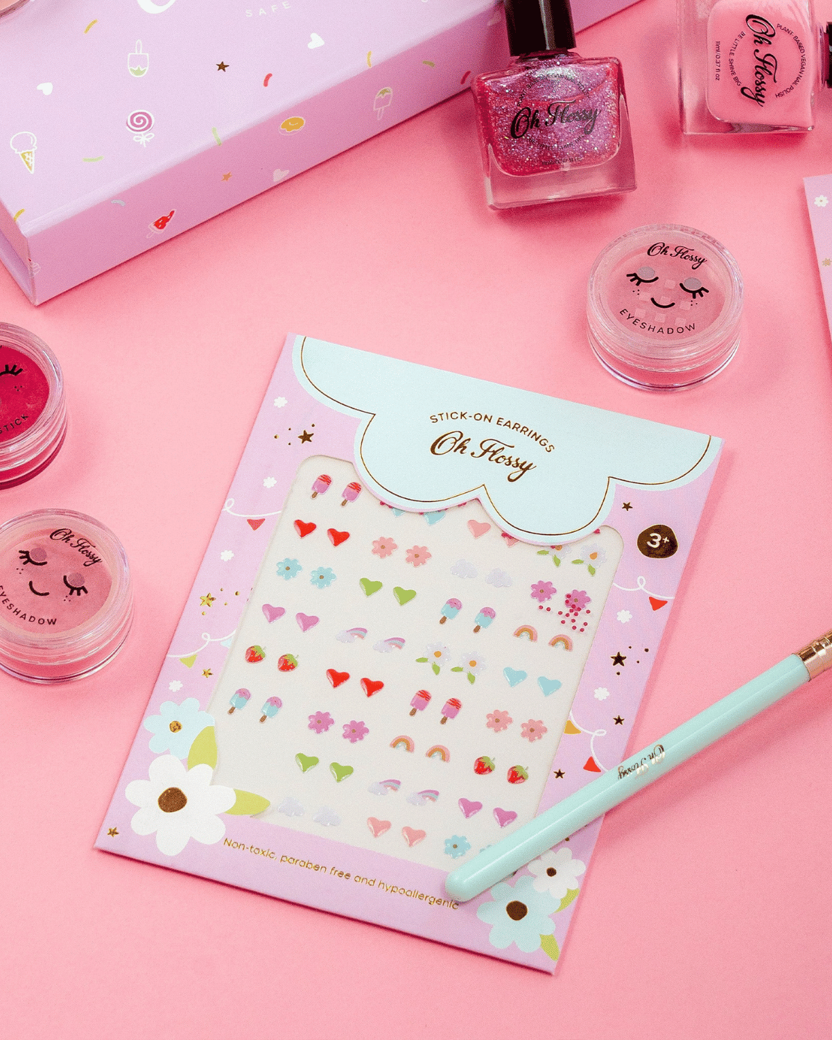 Oh Floss Kids Stick-On Earrings 🌸