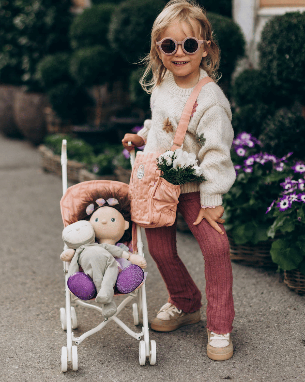 Carrie Convertible Changing Set ā Pink by Olli Ella