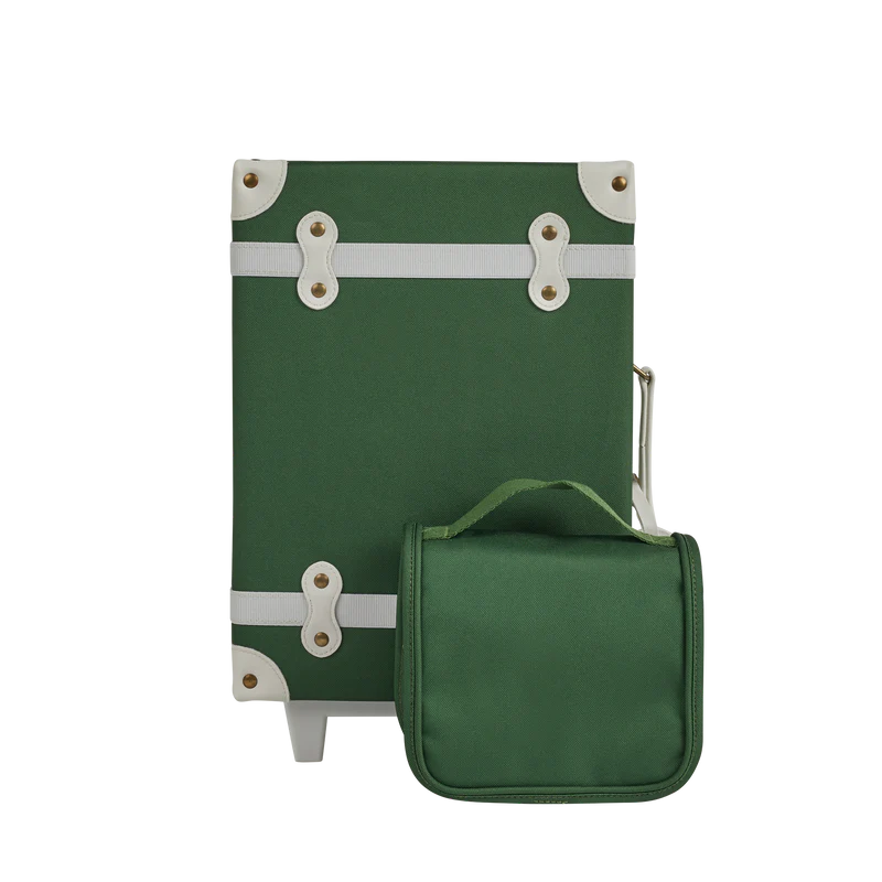 See-Ya Wash Bag by Olli Ella in Forest Green - Kids Toiletry Bag