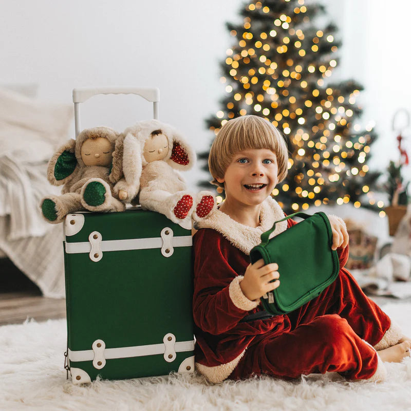 See-Ya Wash Bag by Olli Ella in Forest Green