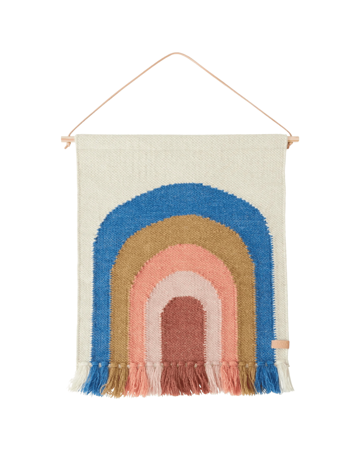 OYOY Rainbow Wool Wall Hanging - Mini Blue