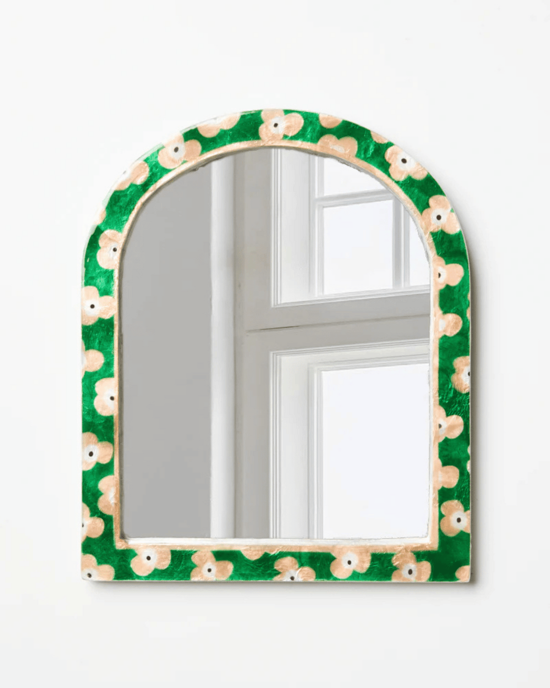 Paradis Green Floral Mirror by Jones & Co
