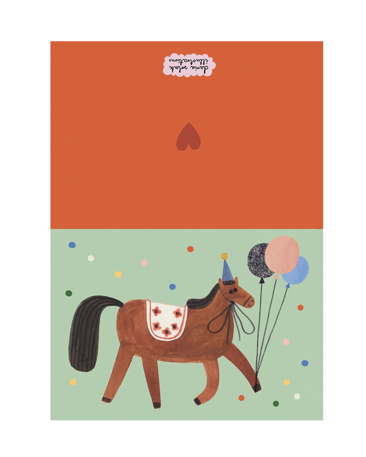 Party Horse Card by Daria Solak Illustrations