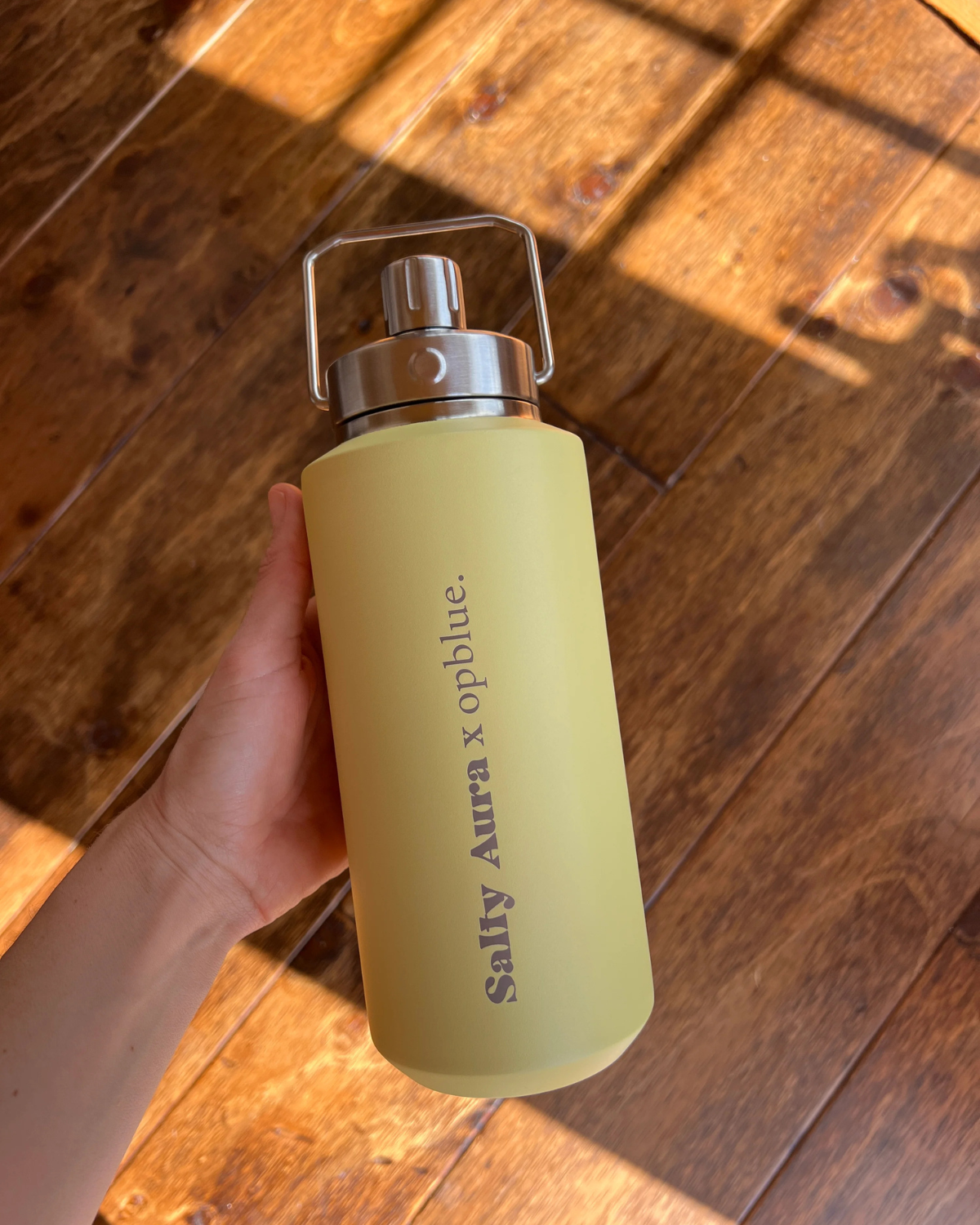 Pastel Yellow 950ml Insulated Bottle by Salty Aura