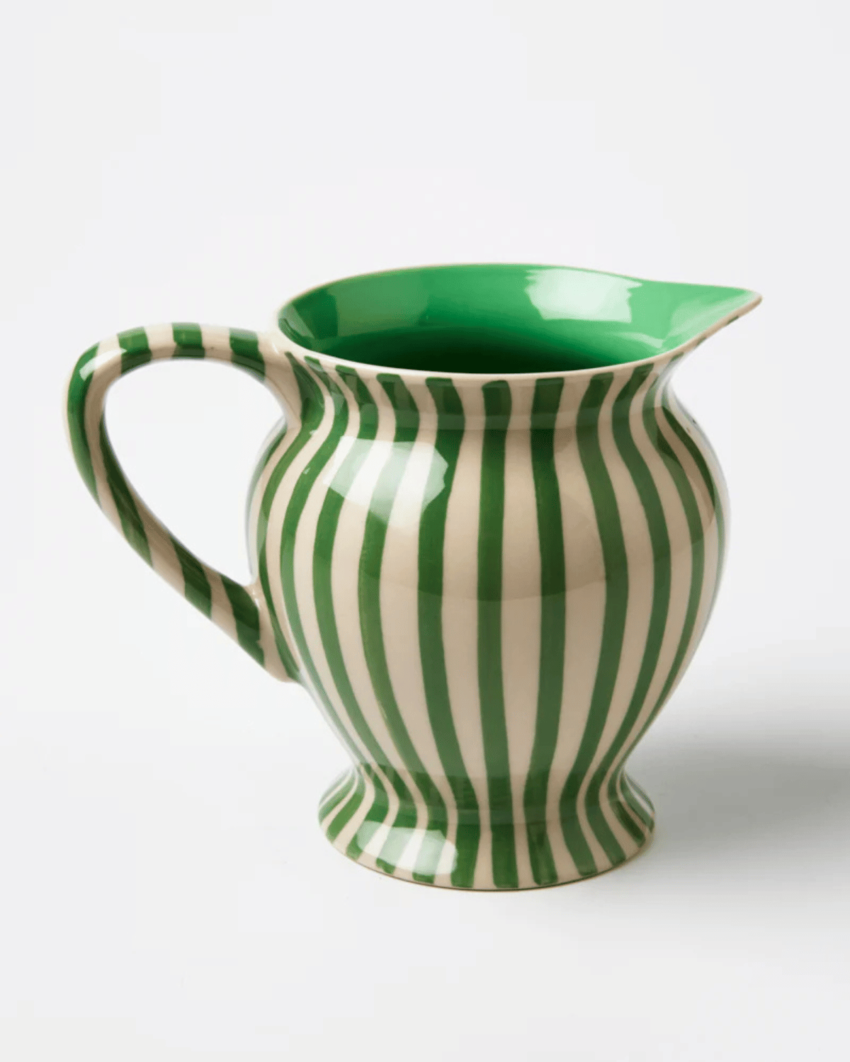 Pitcher Green Stripe Jug by Jones & Co
