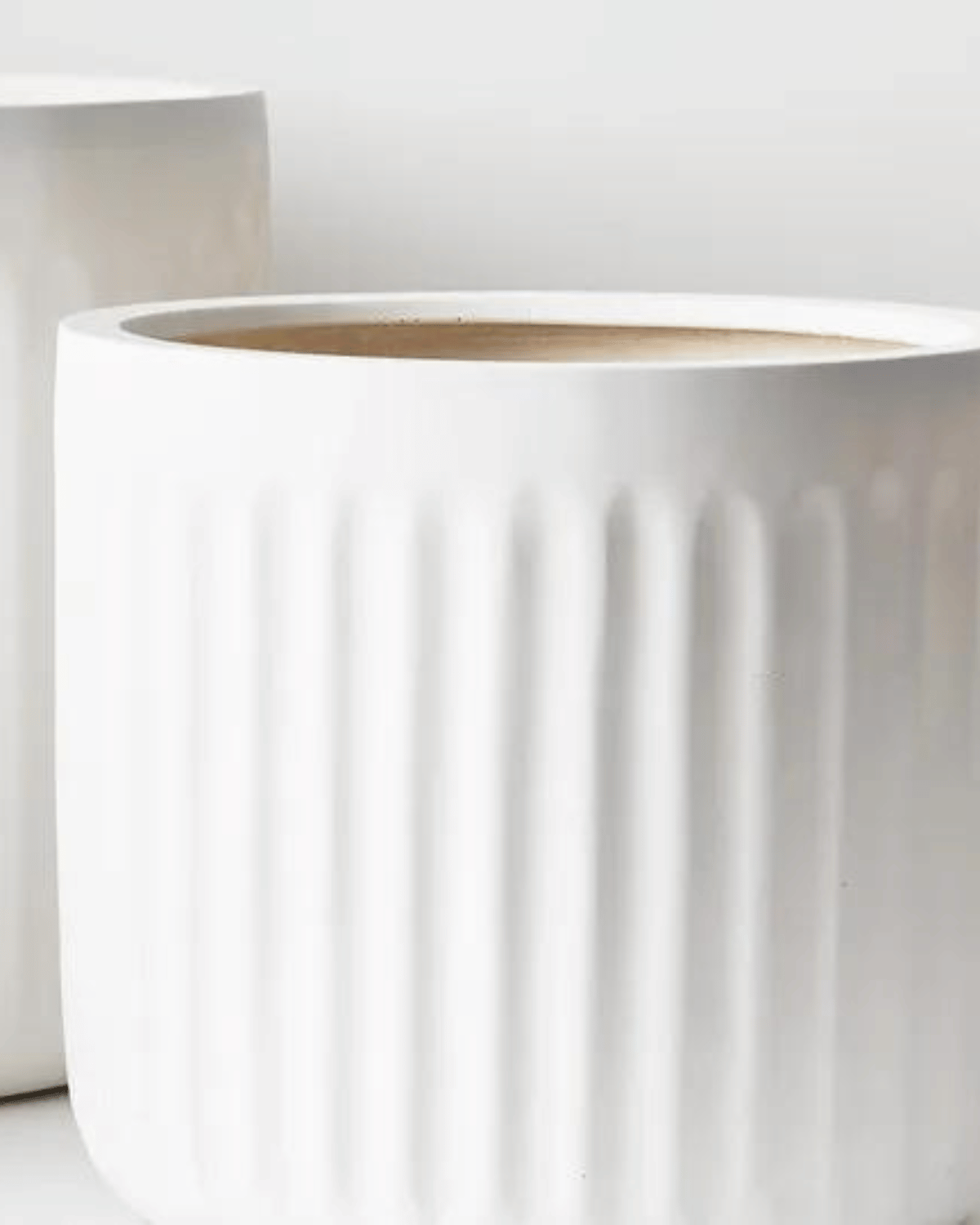 Pleated Pots - White (Small, Medium, Large)