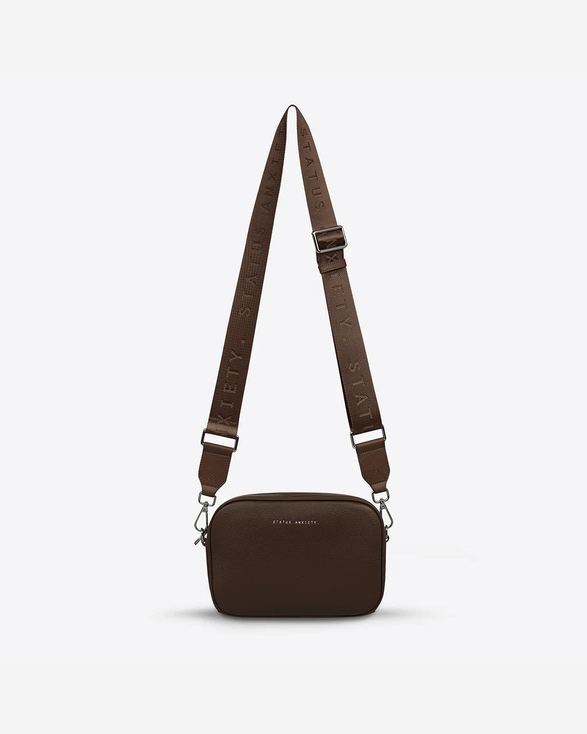 Status Anxiety Plunder Cross Body Bag With Webbed Strap - Cocoa
