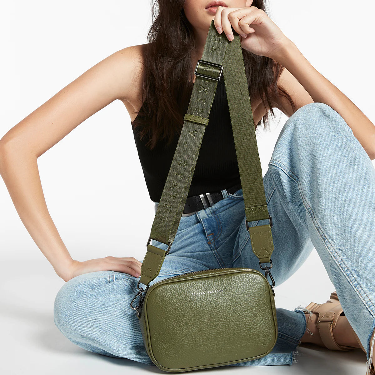 Status Anxiety Bag - Plunder with Webbed Strap in Khaki
