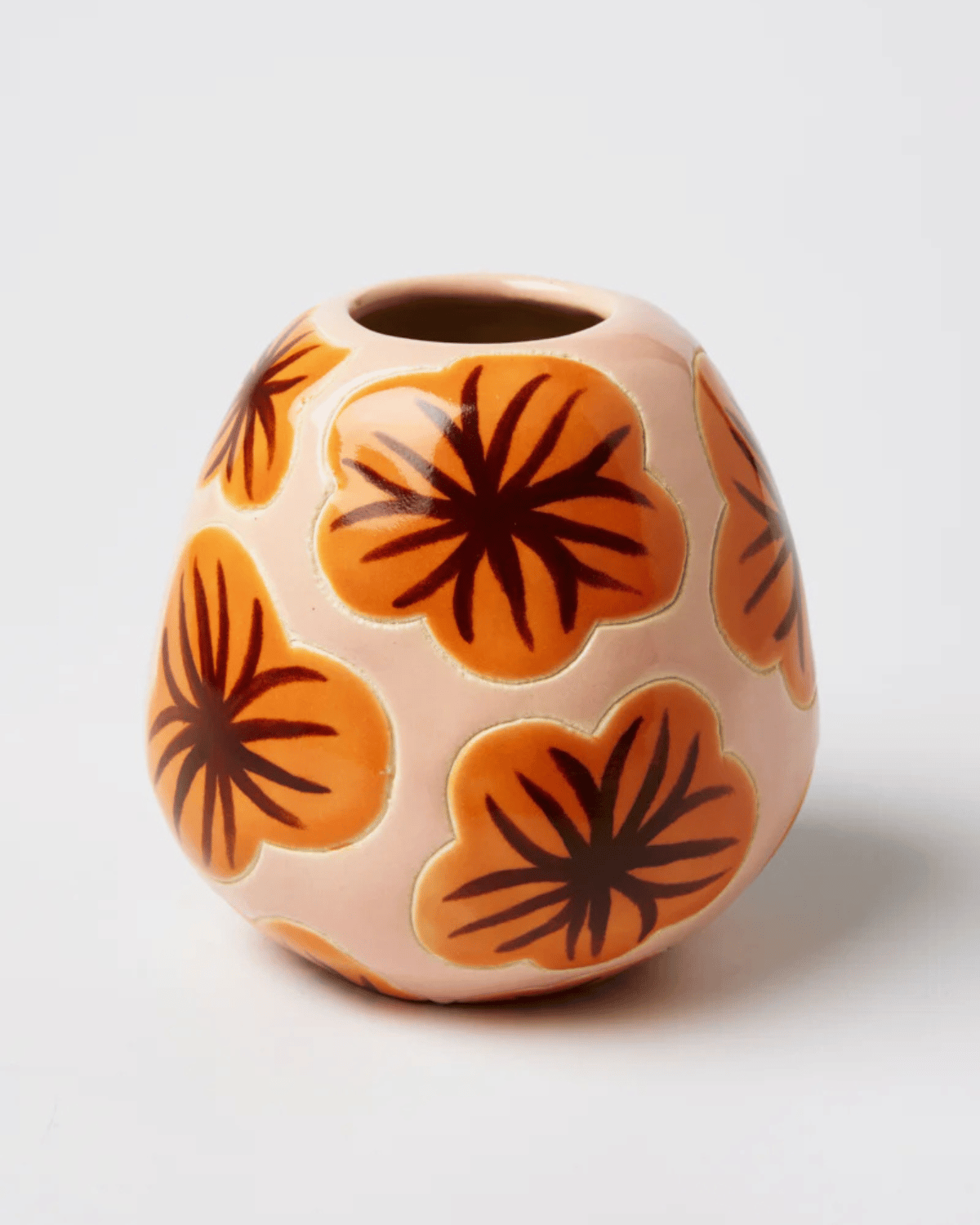 Pollen Burnt Hibiscus Vase by Jones & Co
